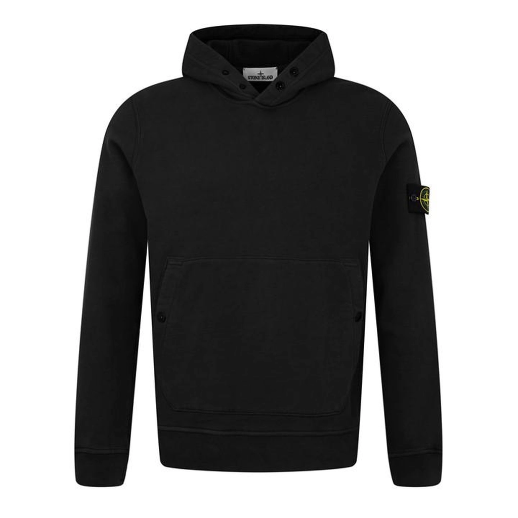 Stone Island Fleece Hoodie - Black